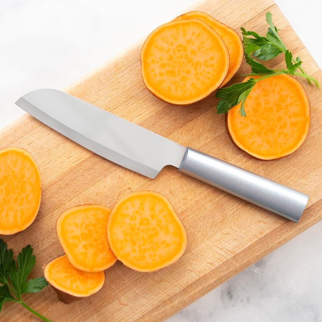Cook’s Utility Knife (R140), Silver Handle | 4.75" Stainless Steel Blade, Silver Cast Aluminum Handle