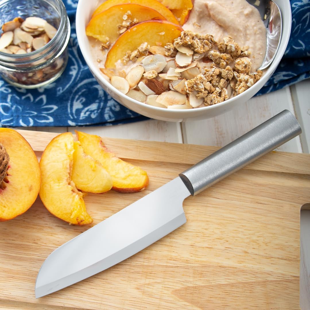 Cook’s Utility Knife (R140), Silver Handle | 4.75" Stainless Steel Blade, Silver Cast Aluminum Handle