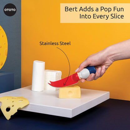 Bert Cheese Knife, Gnome-Themed Multifunctional Knife for Cheese, Fruits, and Veggies, Cute Kitchen Accessories, BPA-Free Kitchen Gadget, Funny Gadgets, Gnomes Gifts for Women