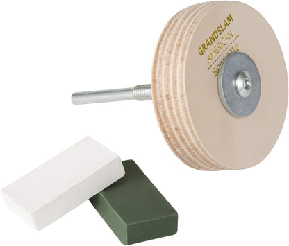 Sharpening Wheel Kit - 3" Leather Honing & Polishing Wheel for Knives, Chisels & Woodworking Tools