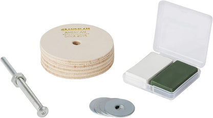 Sharpening Wheel Kit - 3" Leather Honing & Polishing Wheel for Knives, Chisels & Woodworking Tools