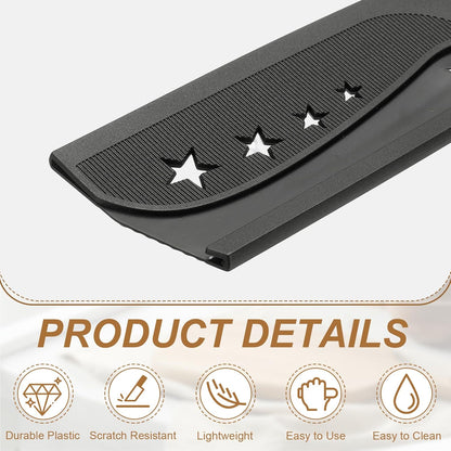 5Pcs Safety Knife Covers Sleeves, Universal PP Knife Sheaths Edge Guards Blade Protector Covers for 7.3" Chopping Knives Portable for Kitchen Camping Picnics Accessories, Black