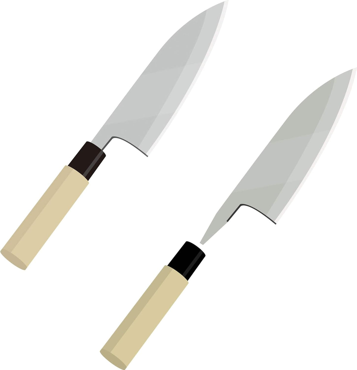 Knife Handle Japanese Repair Replacement for Nakiri Natural Wood