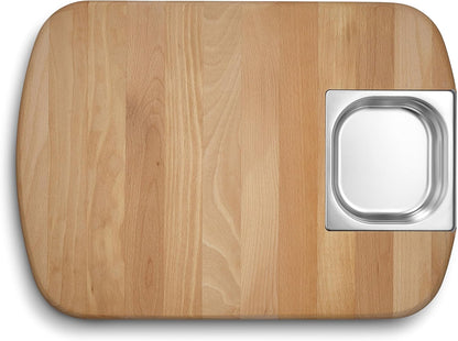 Hybrid Beechwood Carving and Cutting Board with Drip Tray