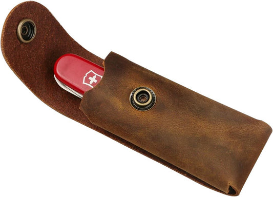 Personalized Leather knife sheath for victorinox Swiss Army multitool, belt multitool sheath holster for Swisschamp Tinker Fieldmaster，Leather pocket knife sheath- FBAZ03-L05S (Large Size)