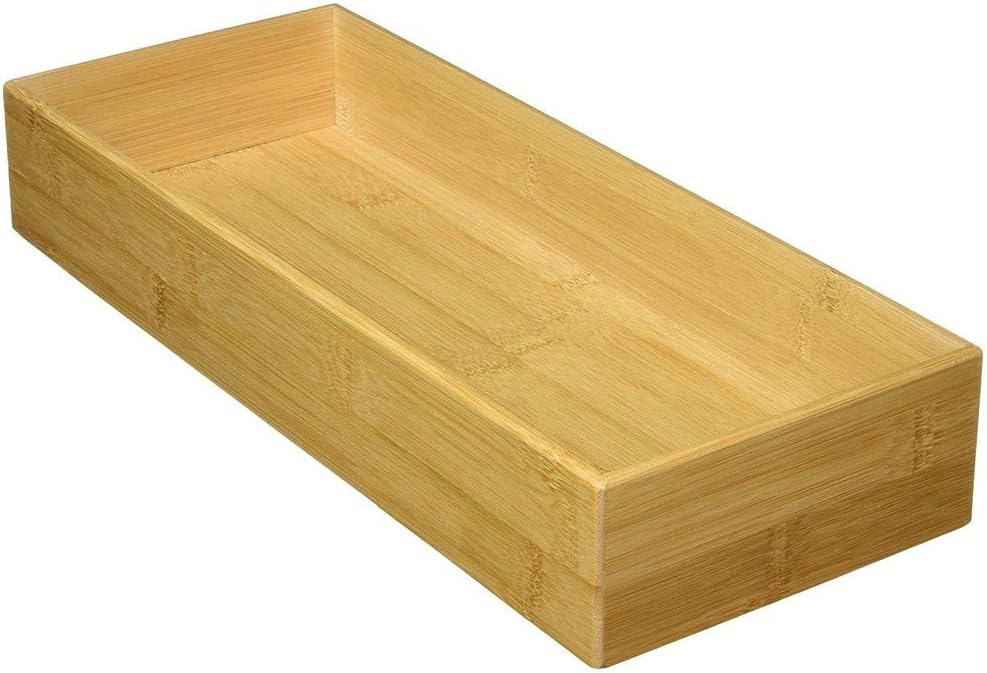 8386 Bamboo Wood Stacking Drawer Organizer Box, 15" x 6"