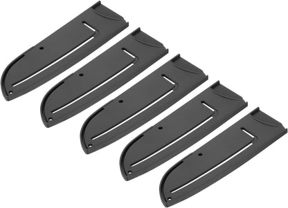 2Pcs PP Universal Knife Cover, Knife Protector Sleeve for 7" Santoku Knife Blade Guard for Kitchen, Dining Room, Black
