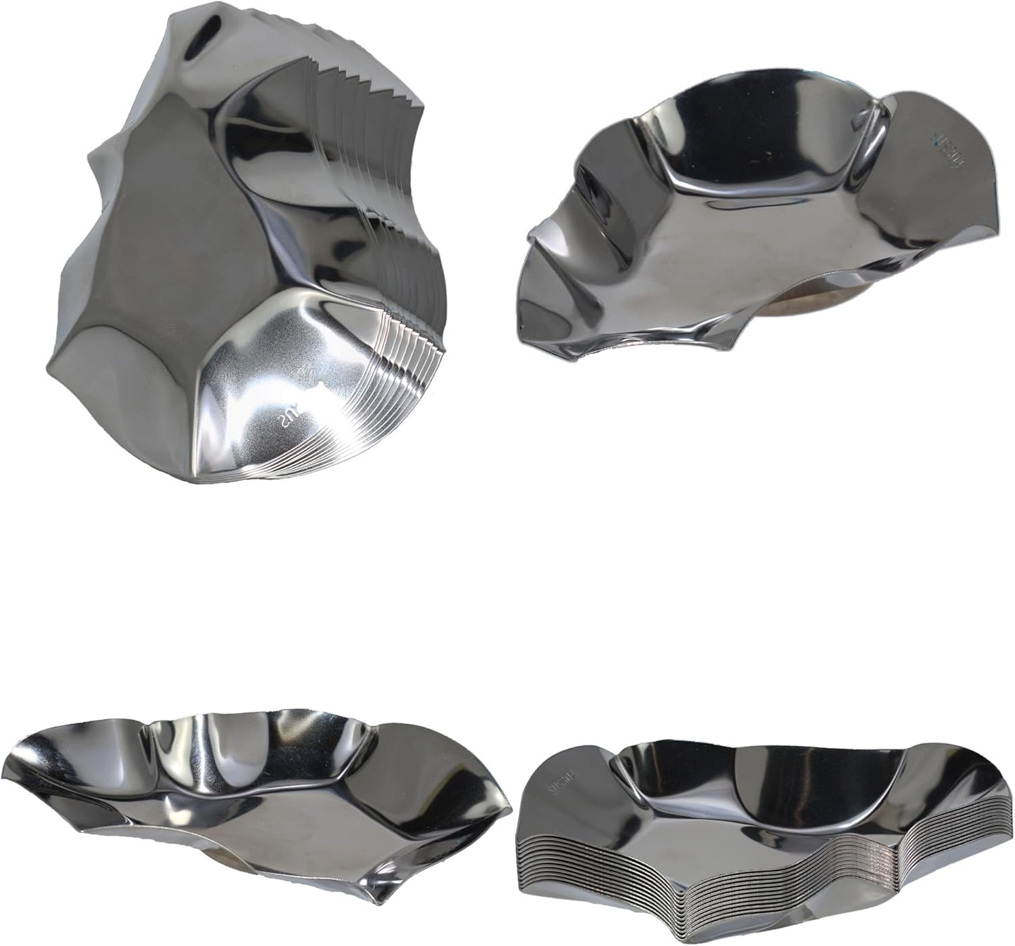 25 Pcs Grillable Oyster Shells, 304 Stainless Steel Oyster Grilling Shells for Cooking and Baking