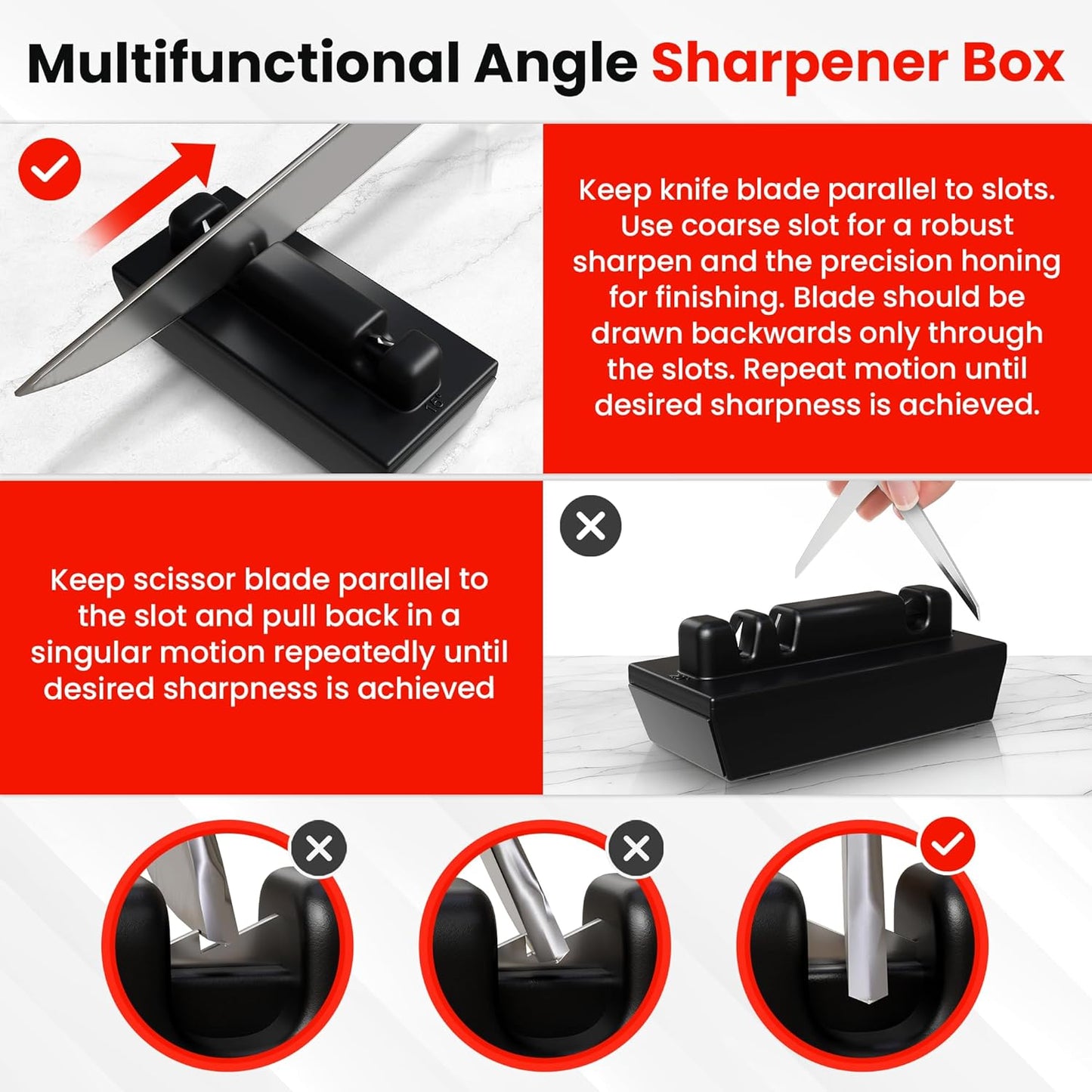 Invictus Knife Sharpener Pro - Professional Rolling Knife Sharpener Kit with Diamond and Ceramic Discs - Fast & Safe Manual Knife Sharpener with Magnetic Base, 15° & 20° Angles for Razor-Sharp Edge