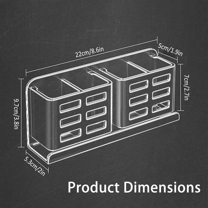 Black Wall-Mounted Toothbrush Holder, Aluminum Material Shower Shaver Storage Rack, No Drilling Required, Removable Toothpaste Storage Rack