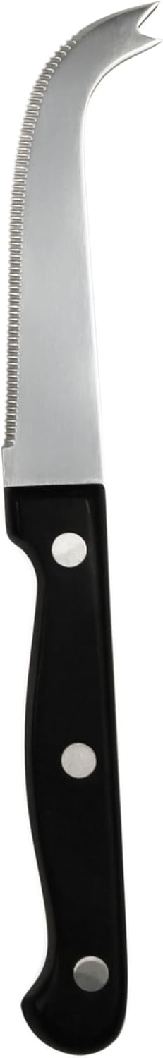 Barcelona Moist Cheese Knife – 8.2" Stainless Steel Blade with Sand-Blasted Handle – Non-Stick Blade with Fork Tip – Ideal for Brie, Camembert, Blue & Feta – Stylish Cheese Board Knife