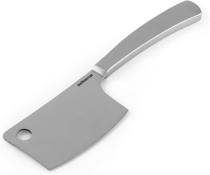 Barcelona Moist Cheese Knife – 8.2" Stainless Steel Blade with Sand-Blasted Handle – Non-Stick Blade with Fork Tip – Ideal for Brie, Camembert, Blue & Feta – Stylish Cheese Board Knife