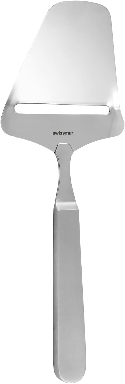 Barcelona Moist Cheese Knife – 8.2" Stainless Steel Blade with Sand-Blasted Handle – Non-Stick Blade with Fork Tip – Ideal for Brie, Camembert, Blue & Feta – Stylish Cheese Board Knife