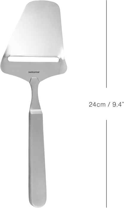 Barcelona Moist Cheese Knife – 8.2" Stainless Steel Blade with Sand-Blasted Handle – Non-Stick Blade with Fork Tip – Ideal for Brie, Camembert, Blue & Feta – Stylish Cheese Board Knife