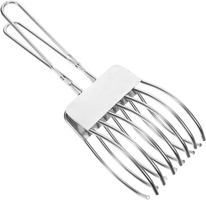 Stainless Steel Bread Slicer Tong Handheld Roast Cutting Tong for Even Slices of Bread Ham Roasts Vegetables and Fruit Ergonomic Grip for Grilling Baking Kitchen Use 10.82 X 3.54 X 2.95 in