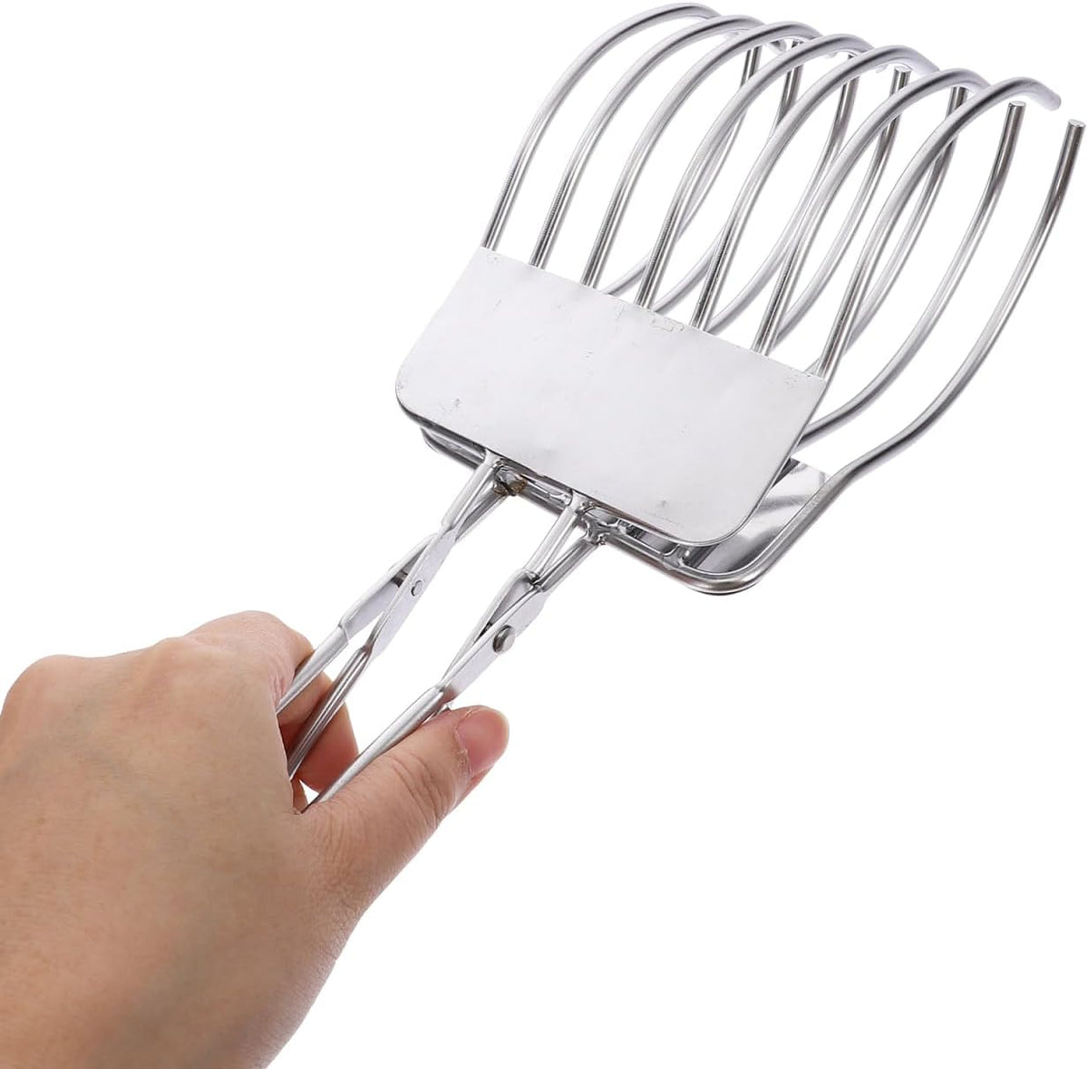 Stainless Steel Bread Slicer Tong Handheld Roast Cutting Tong for Even Slices of Bread Ham Roasts Vegetables and Fruit Ergonomic Grip for Grilling Baking Kitchen Use 10.82 X 3.54 X 2.95 in