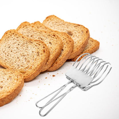 Stainless Steel Bread Slicer Tong Handheld Roast Cutting Tong for Even Slices of Bread Ham Roasts Vegetables and Fruit Ergonomic Grip for Grilling Baking Kitchen Use 10.82 X 3.54 X 2.95 in