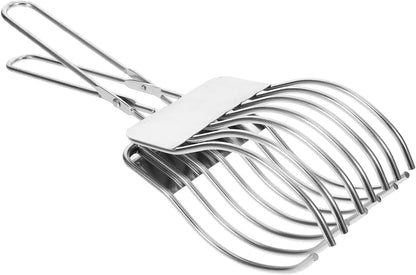 Stainless Steel Bread Slicer Tong Handheld Roast Cutting Tong for Even Slices of Bread Ham Roasts Vegetables and Fruit Ergonomic Grip for Grilling Baking Kitchen Use 10.82 X 3.54 X 2.95 in