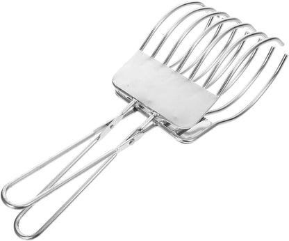Stainless Steel Bread Slicer Tong Handheld Roast Cutting Tong for Even Slices of Bread Ham Roasts Vegetables and Fruit Ergonomic Grip for Grilling Baking Kitchen Use 10.82 X 3.54 X 2.95 in
