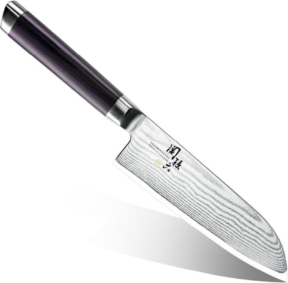 AE5206 Nakiri Knife Seki Magoroku Damascus, 6.5 inches (165 mm), Nakiri, Made in Japan