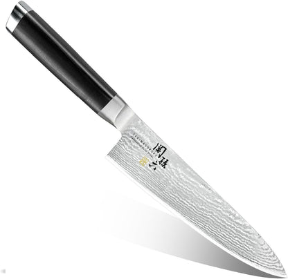 AE5206 Nakiri Knife Seki Magoroku Damascus, 6.5 inches (165 mm), Nakiri, Made in Japan