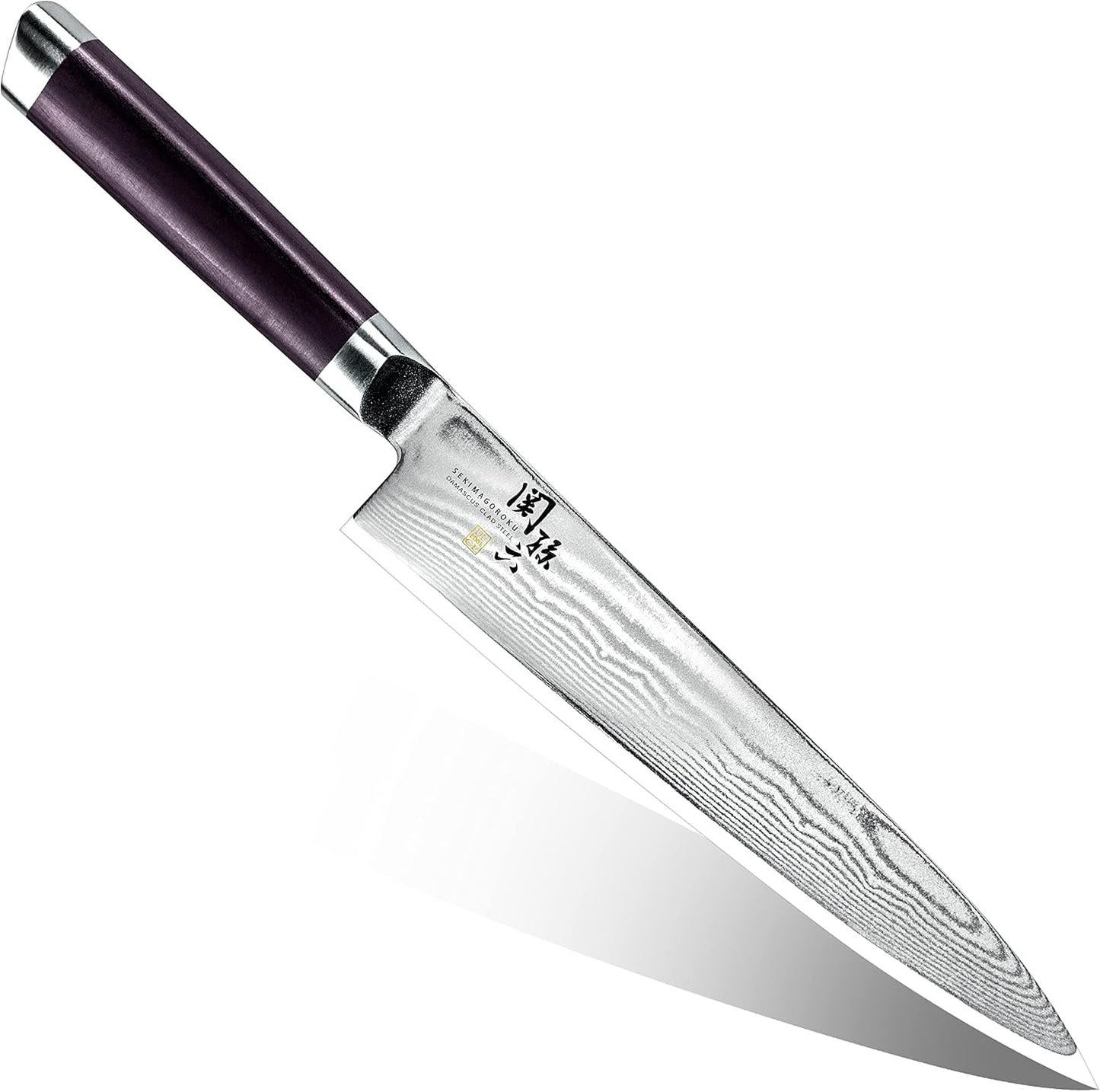 AE5206 Nakiri Knife Seki Magoroku Damascus, 6.5 inches (165 mm), Nakiri, Made in Japan