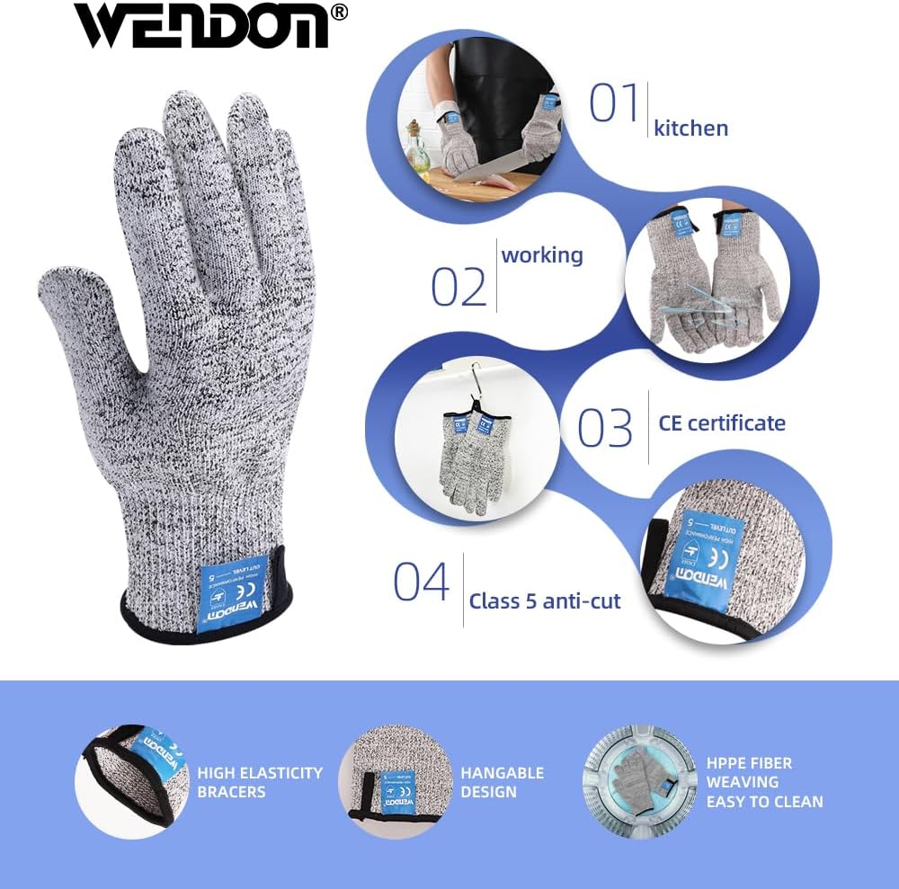 Oyster Shucking Knife and Gloves Set Included 2pcs Oyster Shucker Opener New Haven Style, Cut Resistant Glove Professional Guard (1Cloth+1Squeezer)