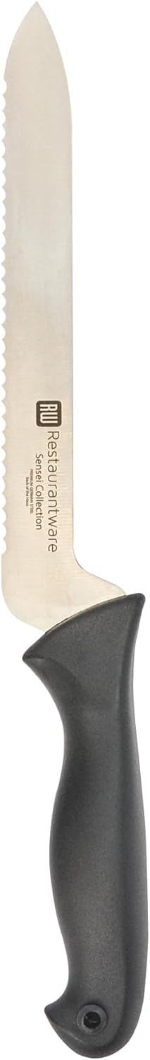 Sensei Back of the Haus - 8-inch Offset Bread Knife - Professional Chef's Kitchen Knife - Durable German Steel - Stain Resistant - With HACCP Coding For Food and Allergen Safety