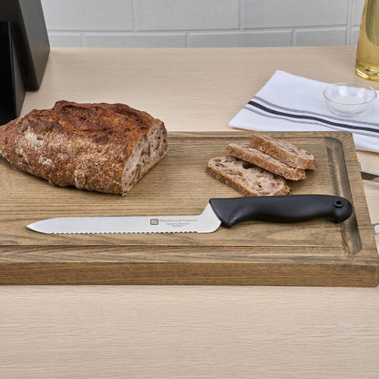 Sensei Back of the Haus - 8-inch Offset Bread Knife - Professional Chef's Kitchen Knife - Durable German Steel - Stain Resistant - With HACCP Coding For Food and Allergen Safety