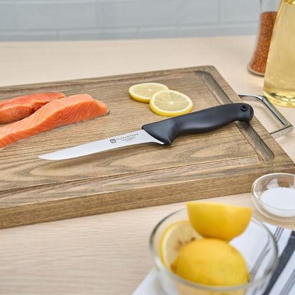 Sensei Back of the Haus - 8-inch Offset Bread Knife - Professional Chef's Kitchen Knife - Durable German Steel - Stain Resistant - With HACCP Coding For Food and Allergen Safety