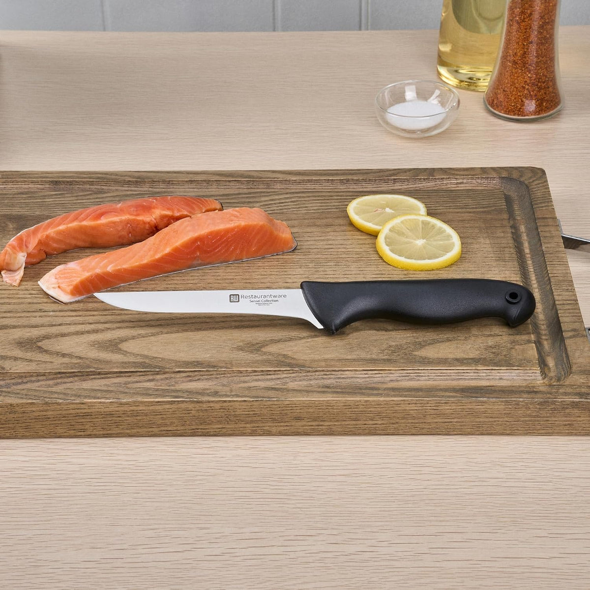 Sensei Back of the Haus - 8-inch Offset Bread Knife - Professional Chef's Kitchen Knife - Durable German Steel - Stain Resistant - With HACCP Coding For Food and Allergen Safety