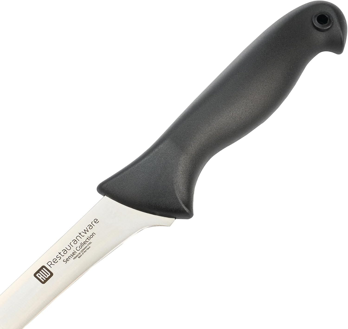 Sensei Back of the Haus - 8-inch Offset Bread Knife - Professional Chef's Kitchen Knife - Durable German Steel - Stain Resistant - With HACCP Coding For Food and Allergen Safety