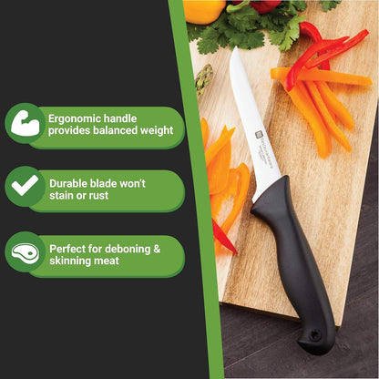 Sensei Back of the Haus - 8-inch Offset Bread Knife - Professional Chef's Kitchen Knife - Durable German Steel - Stain Resistant - With HACCP Coding For Food and Allergen Safety