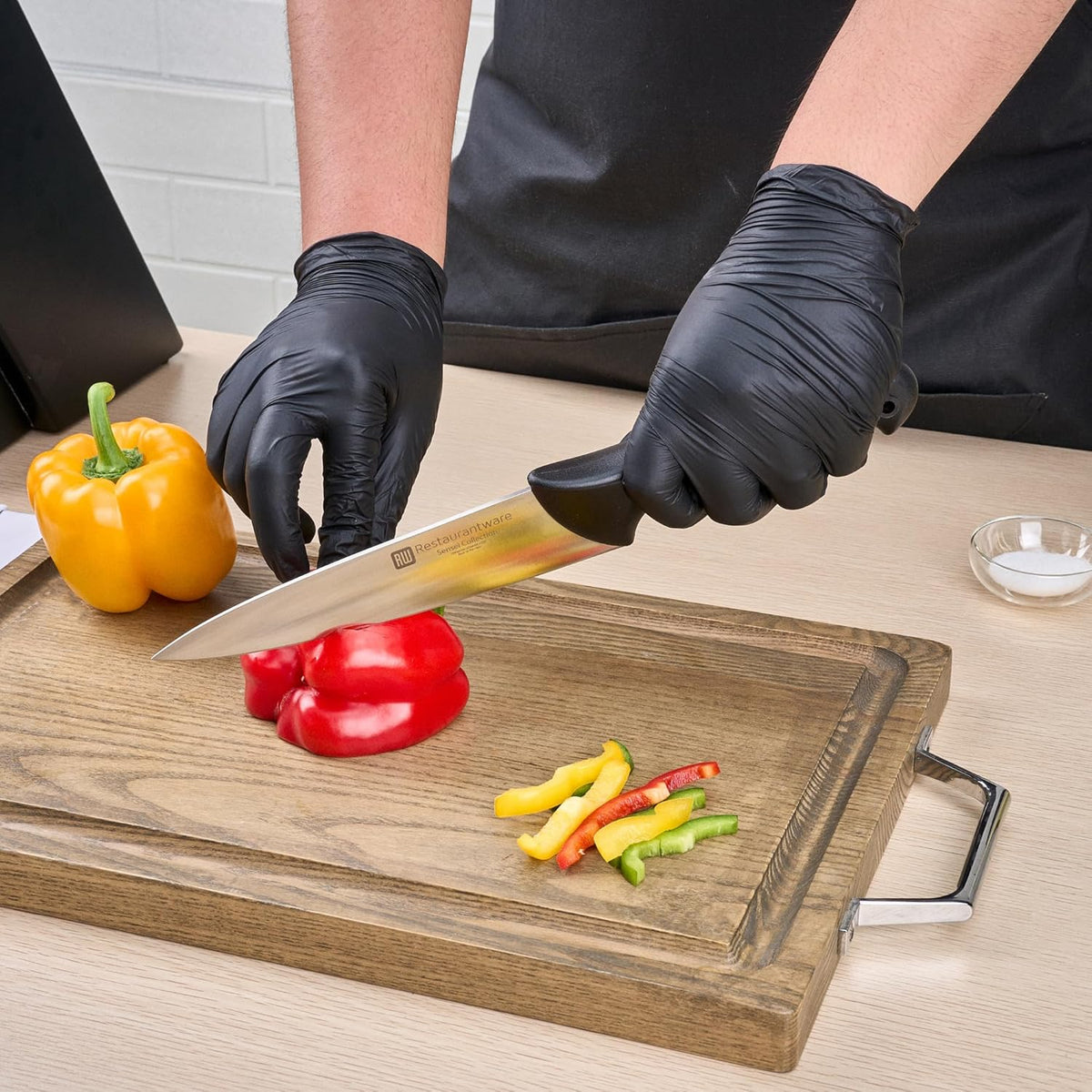 Sensei Back of the Haus - 8-inch Offset Bread Knife - Professional Chef's Kitchen Knife - Durable German Steel - Stain Resistant - With HACCP Coding For Food and Allergen Safety