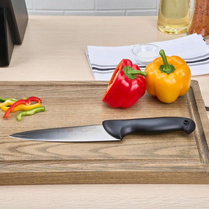 Sensei Back of the Haus - 8-inch Offset Bread Knife - Professional Chef's Kitchen Knife - Durable German Steel - Stain Resistant - With HACCP Coding For Food and Allergen Safety
