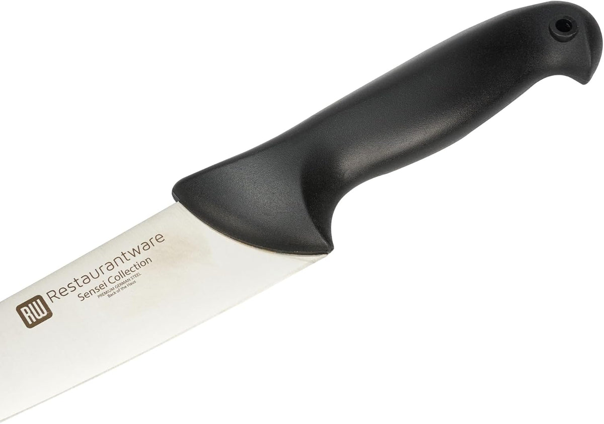Sensei Back of the Haus - 8-inch Offset Bread Knife - Professional Chef's Kitchen Knife - Durable German Steel - Stain Resistant - With HACCP Coding For Food and Allergen Safety