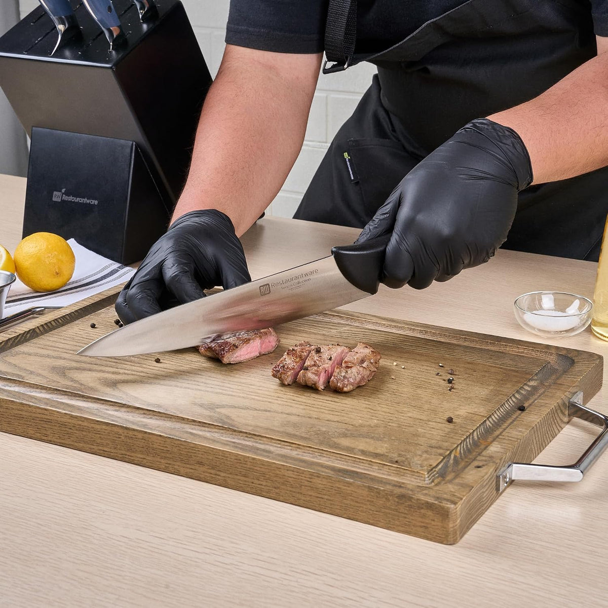 Sensei Back of the Haus - 8-inch Offset Bread Knife - Professional Chef's Kitchen Knife - Durable German Steel - Stain Resistant - With HACCP Coding For Food and Allergen Safety