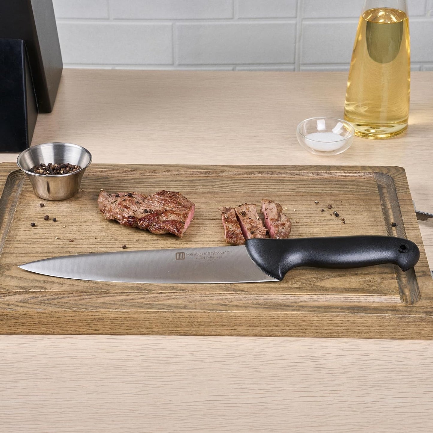 Sensei Back of the Haus - 8-inch Offset Bread Knife - Professional Chef's Kitchen Knife - Durable German Steel - Stain Resistant - With HACCP Coding For Food and Allergen Safety