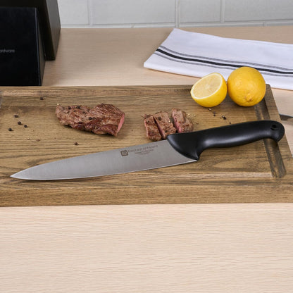 Sensei Back of the Haus - 8-inch Offset Bread Knife - Professional Chef's Kitchen Knife - Durable German Steel - Stain Resistant - With HACCP Coding For Food and Allergen Safety