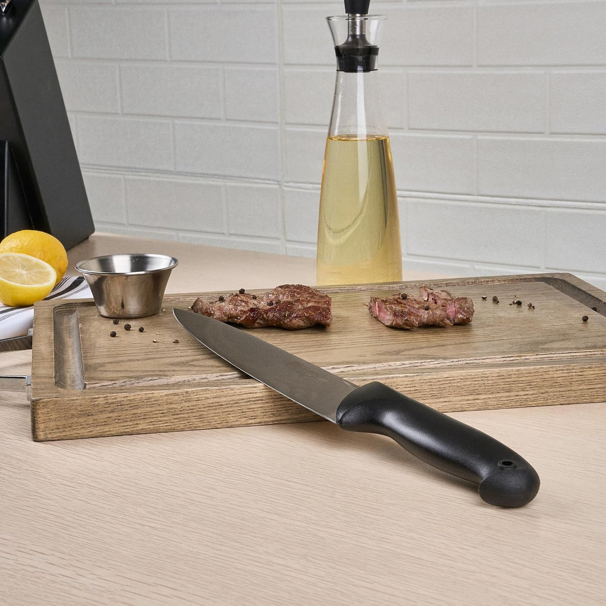 Sensei Back of the Haus - 8-inch Offset Bread Knife - Professional Chef's Kitchen Knife - Durable German Steel - Stain Resistant - With HACCP Coding For Food and Allergen Safety