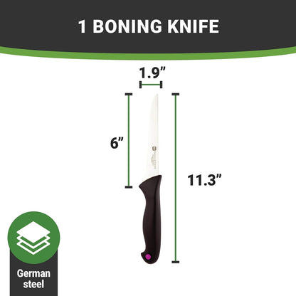Sensei Back of the Haus - 8-inch Offset Bread Knife - Professional Chef's Kitchen Knife - Durable German Steel - Stain Resistant - With HACCP Coding For Food and Allergen Safety