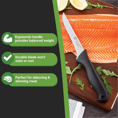 Sensei Back of the Haus - 8-inch Offset Bread Knife - Professional Chef's Kitchen Knife - Durable German Steel - Stain Resistant - With HACCP Coding For Food and Allergen Safety
