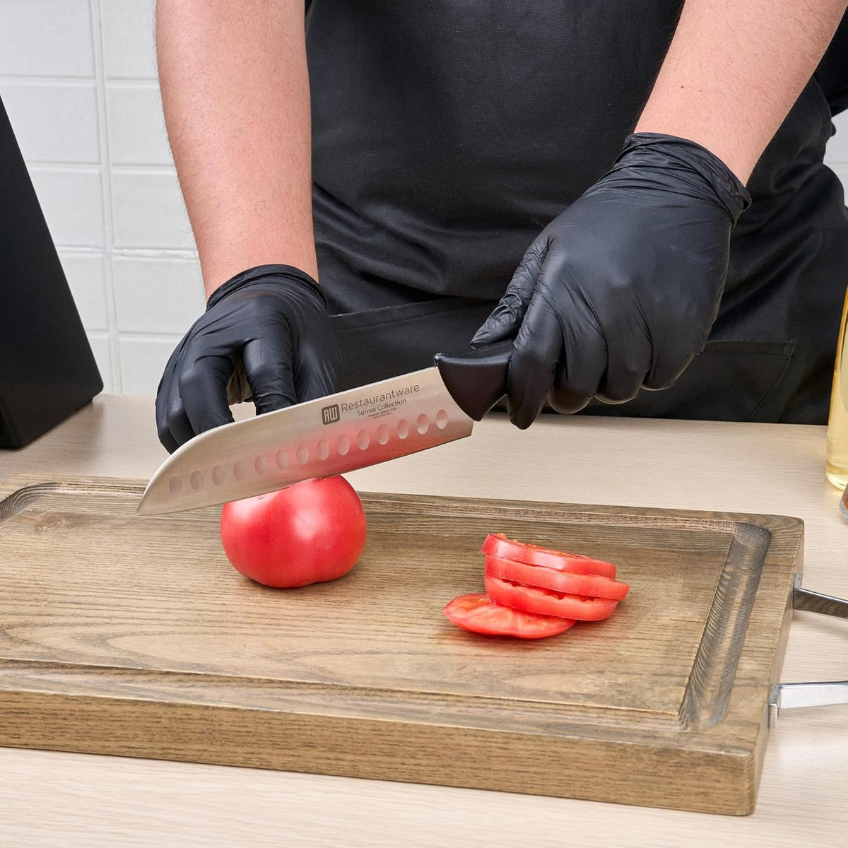 Sensei Back of the Haus - 8-inch Offset Bread Knife - Professional Chef's Kitchen Knife - Durable German Steel - Stain Resistant - With HACCP Coding For Food and Allergen Safety