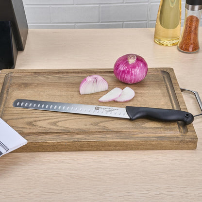 Sensei Back of the Haus - 8-inch Offset Bread Knife - Professional Chef's Kitchen Knife - Durable German Steel - Stain Resistant - With HACCP Coding For Food and Allergen Safety