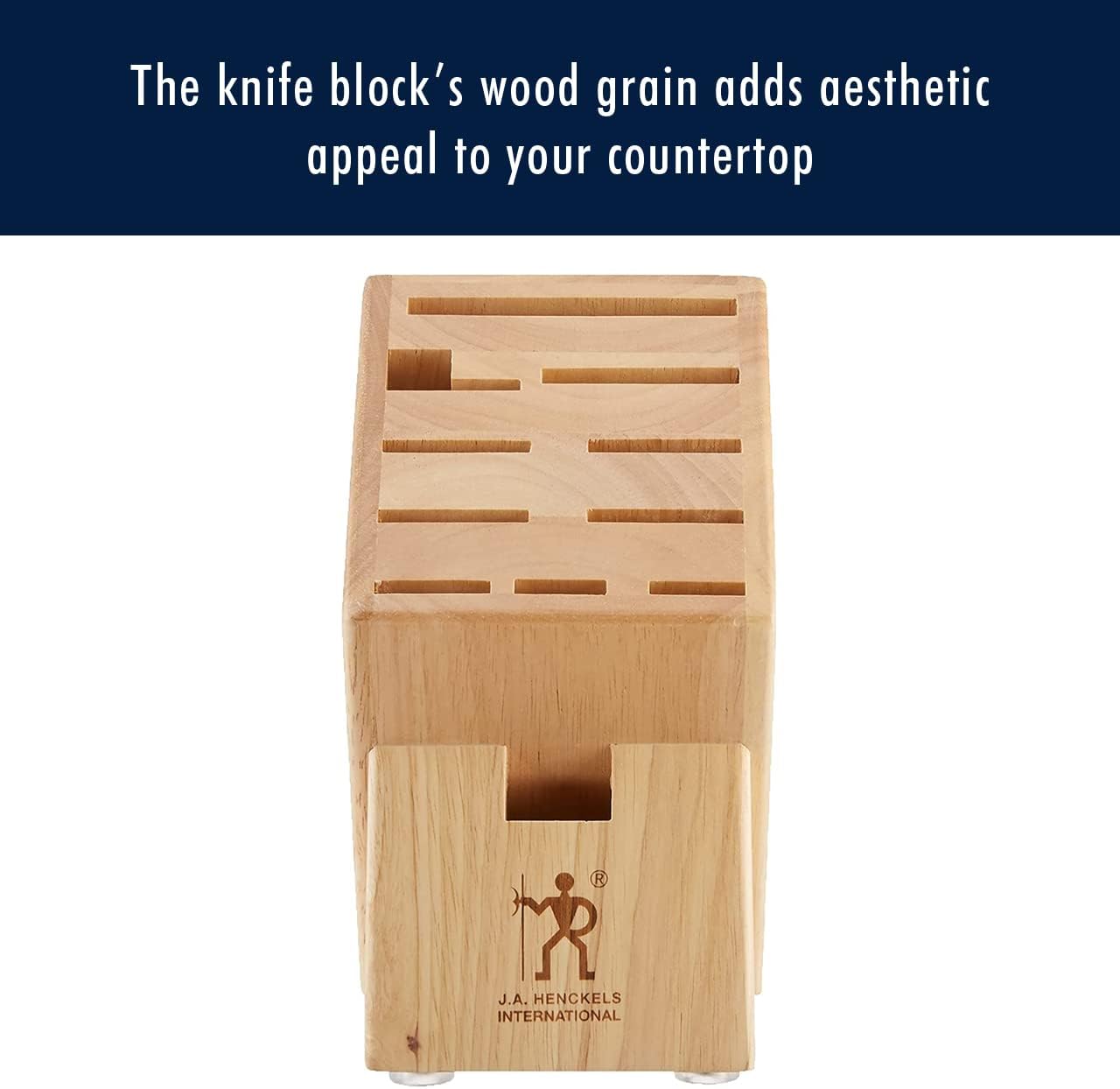 11-Slot Knife Block, Natural | Keeps Kitchen Knives Organized and Blades Protected. Space-Saving Storage That Keeps Your Kitchen Tidy and Safe.