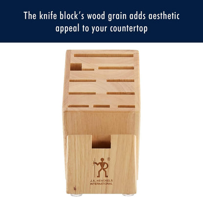 11-Slot Knife Block, Natural | Keeps Kitchen Knives Organized and Blades Protected. Space-Saving Storage That Keeps Your Kitchen Tidy and Safe.