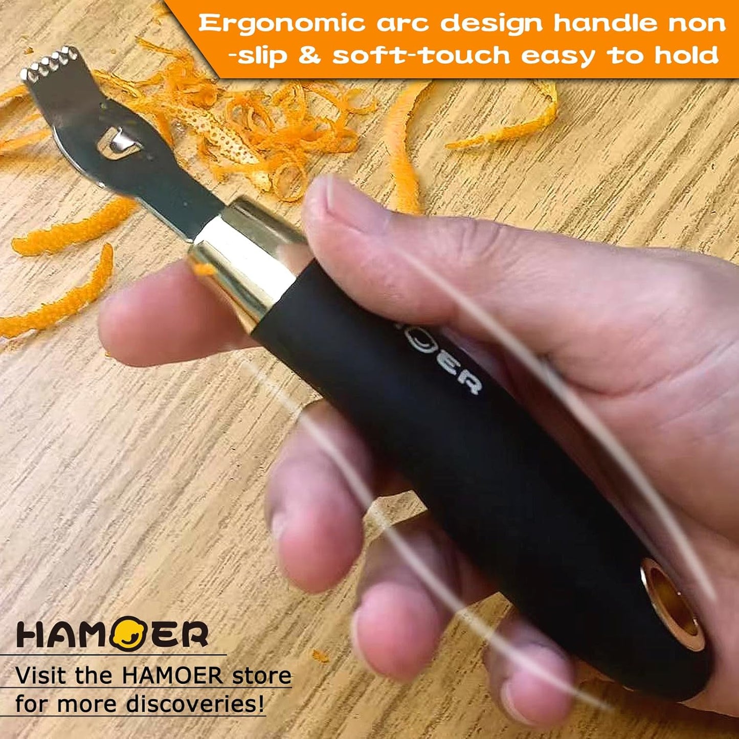 Channel Knife for Cocktails Lemon Twist Tool with a storage box | 2 Pack,Home Bars Bartender Gift,V-Shaped Stainless Steel Blade,Carving Tool for Garnishing,Wooden Handle