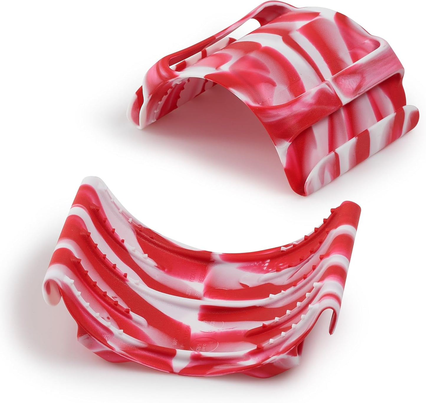 Silicone BBQ & Kitchen Mitt 2-Pack Set (Medium/Large, red)