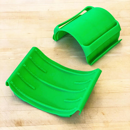 Silicone BBQ & Kitchen Mitt 2-Pack Set (Medium/Large, red)