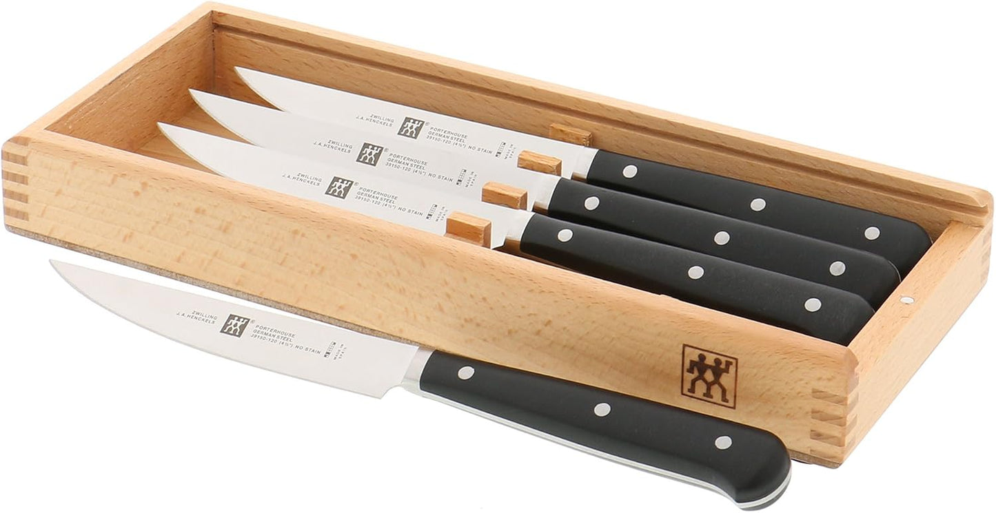 Gourmet 6-Piece Razor-Sharp German Steak Knife Set, Made in Company-Owned German Factory with Special Formula Steel perfected for almost 300 Years, Dishwasher Safe